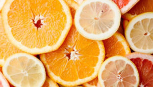 slices of citrus fruit containing acids that can harm tooth enamel